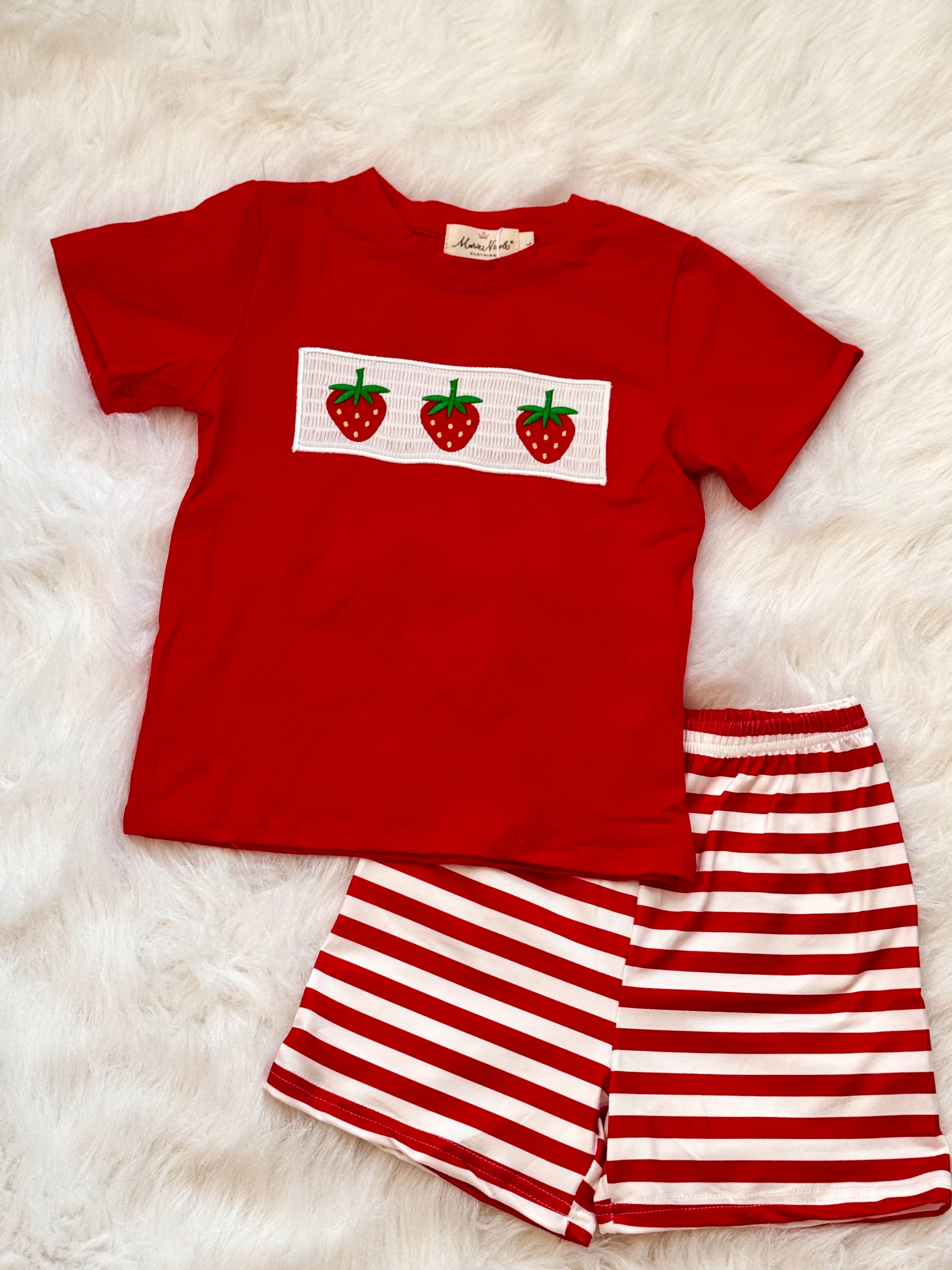 Boys Strawberry Outfit Set